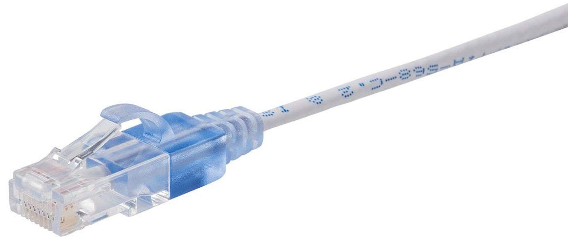 Monoprice Cat6A Ethernet Patch Cable - 3 Feet - White, 3' - Image 2