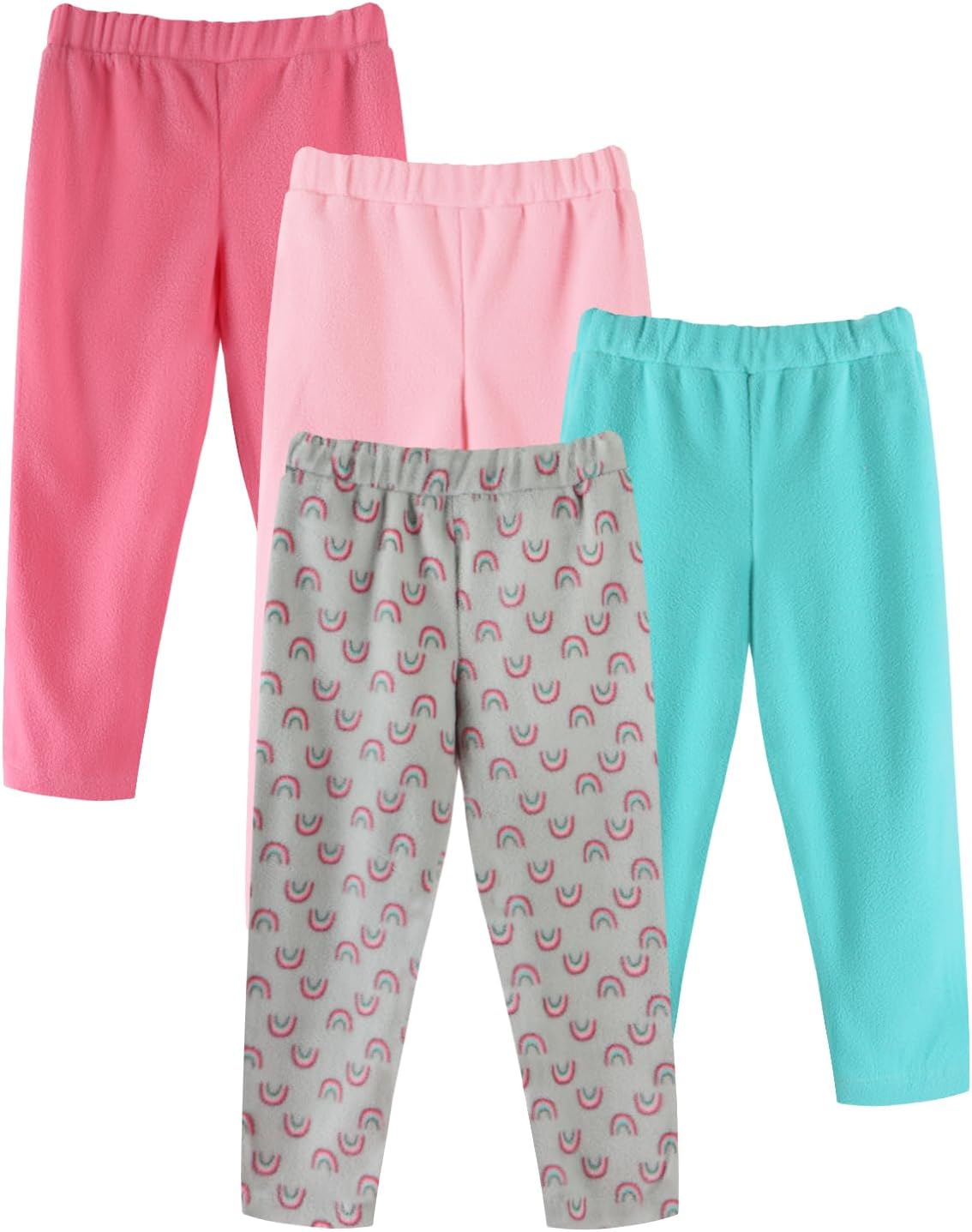 GLASH Kids Toddler Girls Sweatpants, 4pcs Casual Heated Micro Fleece Pants GLASH Kids Toddler Girls Sweatpants, 4pcs Casual Heated Micro Fleece Pants