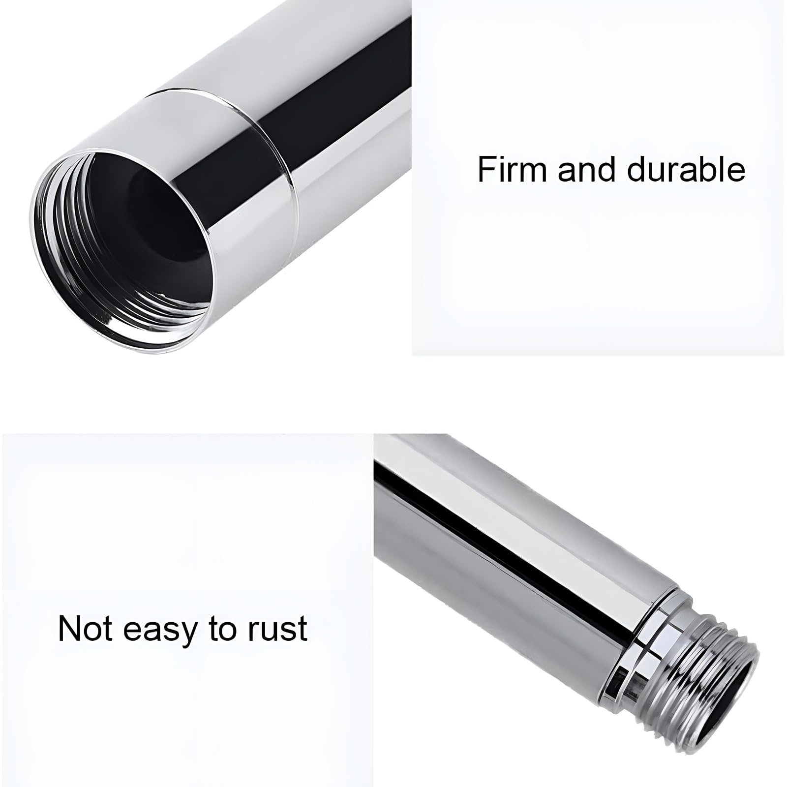 Braccio Prolunga Per Soffione Doccia In Acciaio Inox 16,5 Cm | Filetto G1/2 Universale