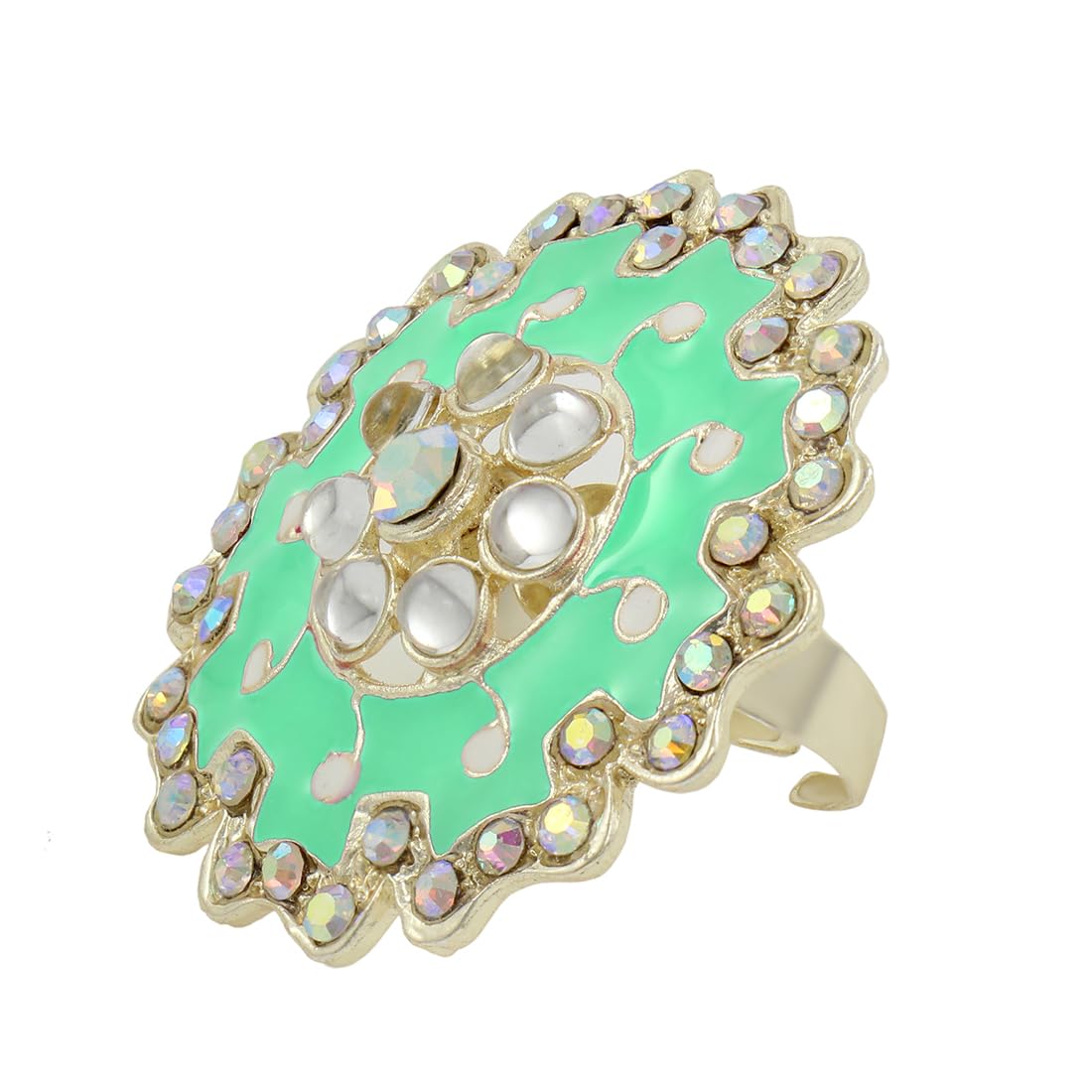 Nakabh Gold Plated Wedding Collection Adjustable Finger Ring For Women (1600171) (B0CFK2G1J7) Amazon Price History, Amazon Price Tracker