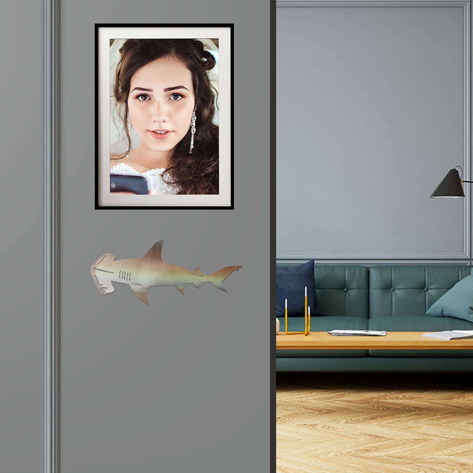 ifundom 2juegos Adorno De Pared Forma De De Acero Inoxidable Tornillos Para Decoración Interior y Exterior
