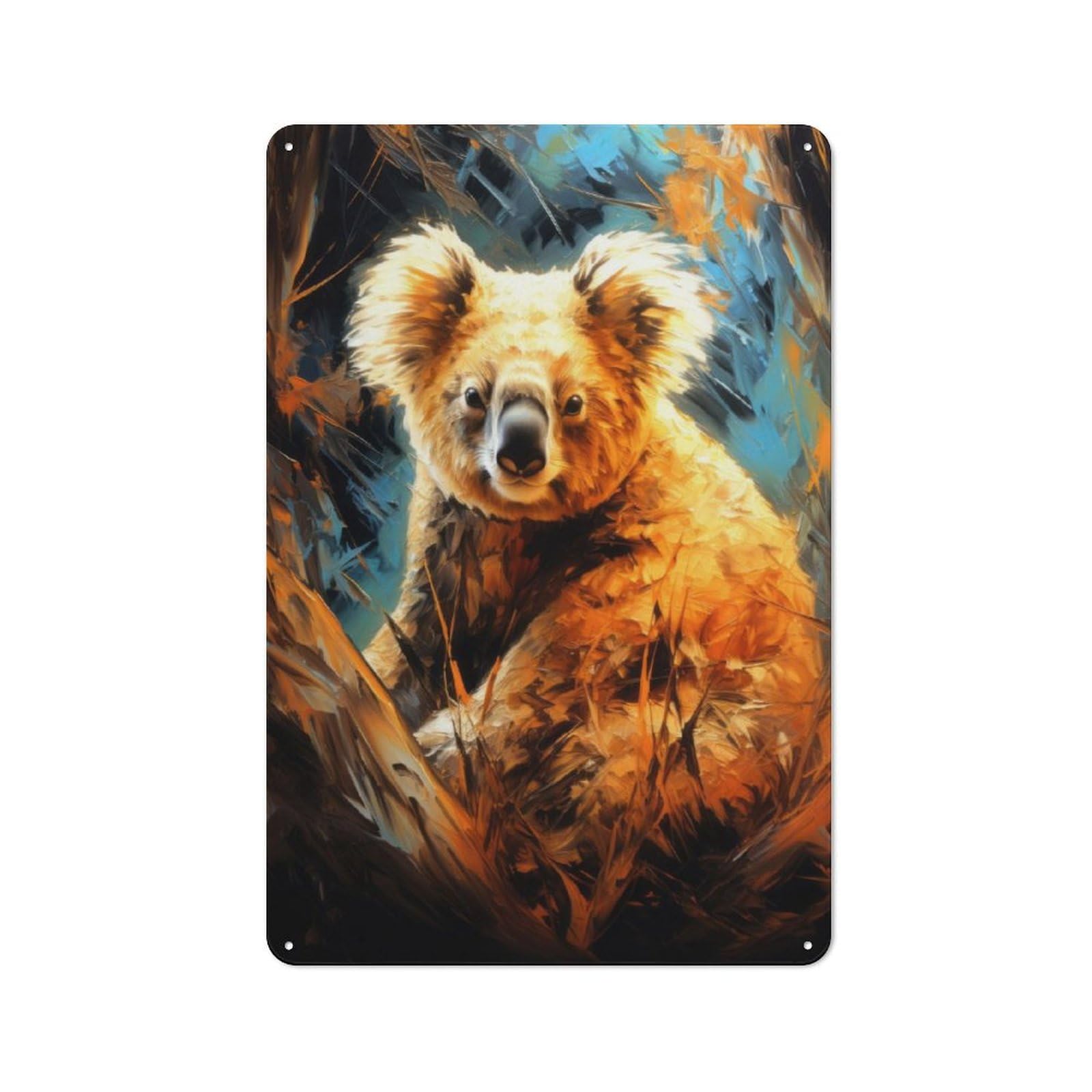 Junmoney Majestic Koala Retro Metal Wall Sign 30X20cm With For Workshop Wall, For Vintage Wall Decor Fans, For Garage And Workshop Walls