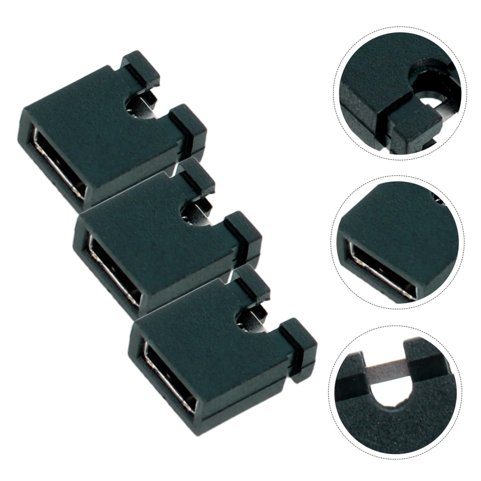 STOBAZA 100 Pièces Capuchons De Pontets Noirs Pour Shunts De Circuit Imprimé Connexion De Court-circuit Pour Projets De Bricolage Et Électronique