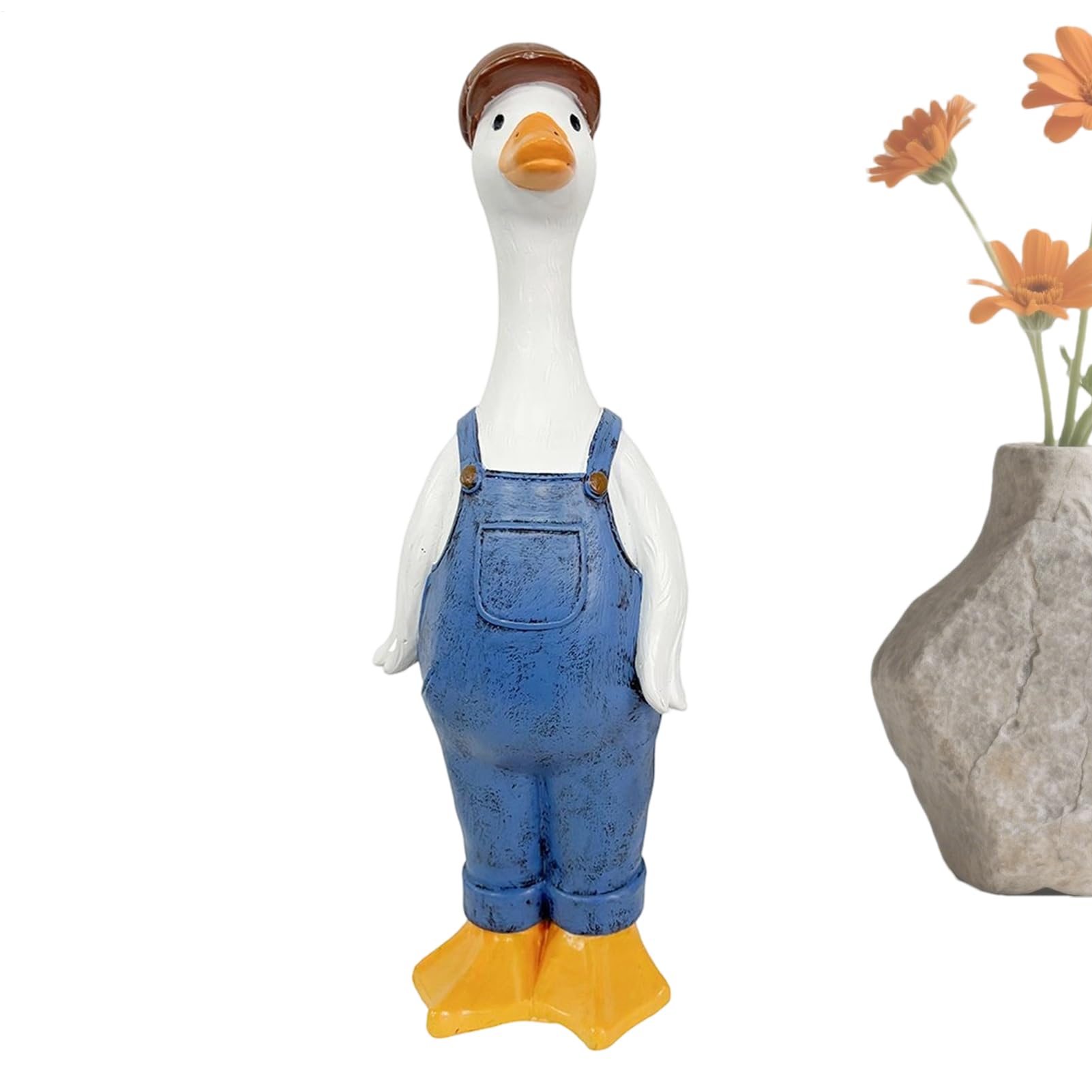 Figurines de canard figurines d'animaux amusantes en résine pour jardin et porche
