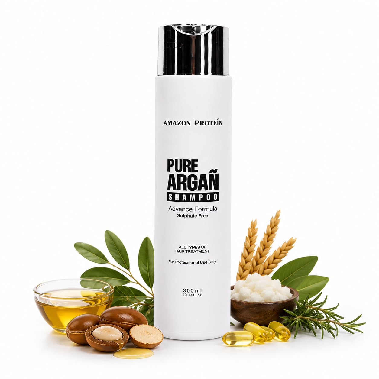 Protein Pure Argan Shampoo, Sulphate Free Advanced Nourishing Formula, Deep Cleansing & Hydration for Dry, Damaged & Frizzy Hair, Professional Hair Care for All Hair Types, 300ml-image-25