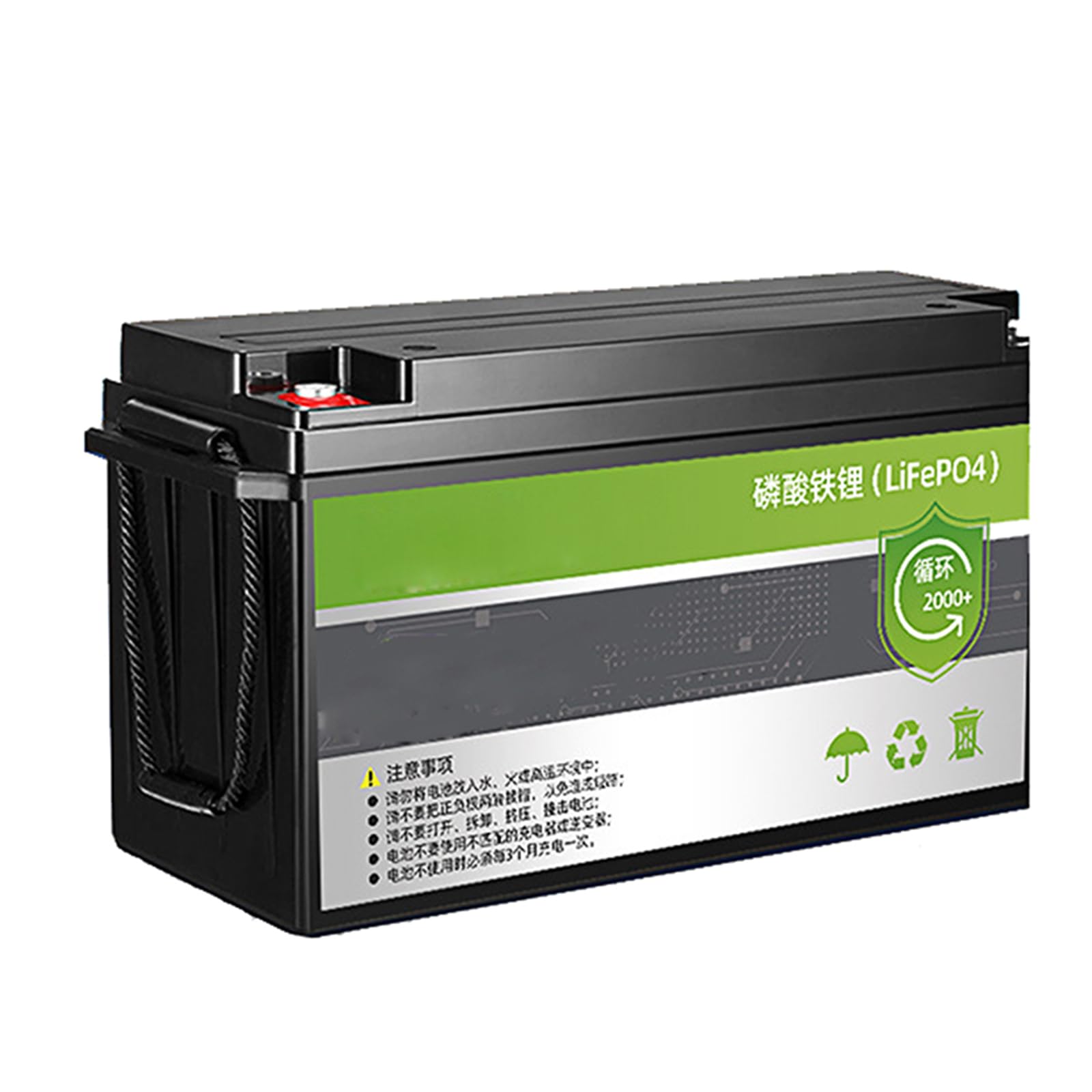 Batteria LiFePO4 da 24 V, 100 Ah, 50 Ah, Batteria al Litio Ferro fosfato a Ciclo Profondo da 24 Volt, Sostituzione al Piombo, per Solare, Camper,