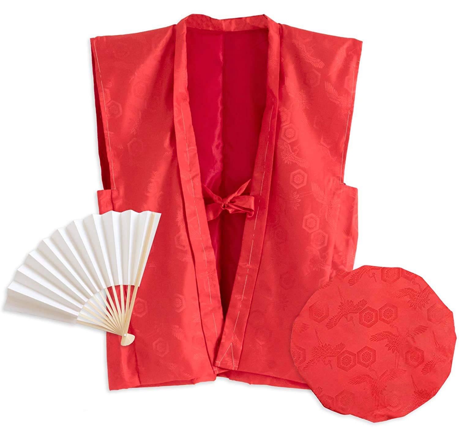 KYOETSU Chanchanko Red With pattern hitoe Celebration of 60th birthday 3-Piece Set