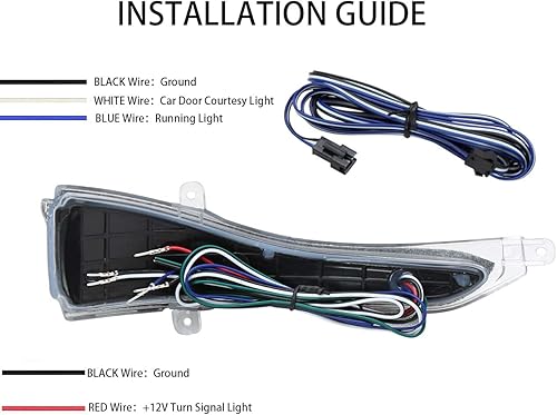 Miniatura 6 de Espejos de vista lateral Indicador de luz intermitente secuencial dinámico LED luz de señal de giro para Infiniti Q50 Q60 Q70 QX30 QX50 QX60 QX70,