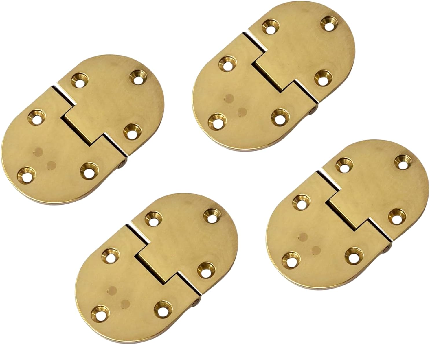 QCAA Solid Brass Butler Tray, Folding Table Hinge, 2-1/2" x 1-1/2" x 3.0 mm, ORB (Oil Rubbed Bronze, US10B), 4 Pack, Made in Taiwan image 3