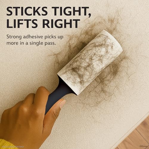 Image of Disney Mickey Lint Roller for Pet Hair, 3-Pack, 60ct /Roll, Extra Sticky | Perfect for quick cleanups at home, in the car, or on the go, tear-and-toss adhesive works on clothing, upholstery, bedding
