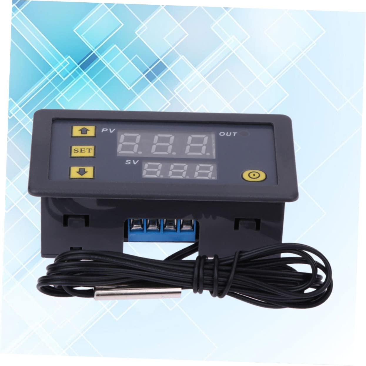 Healeved 2pezzi Regolatore Di Temperatura Digitale Con Display Lcd Per Casa e Ufficio Sensore Controllo Efficiente e Affidabile Relè Per Alta Potenza Nero