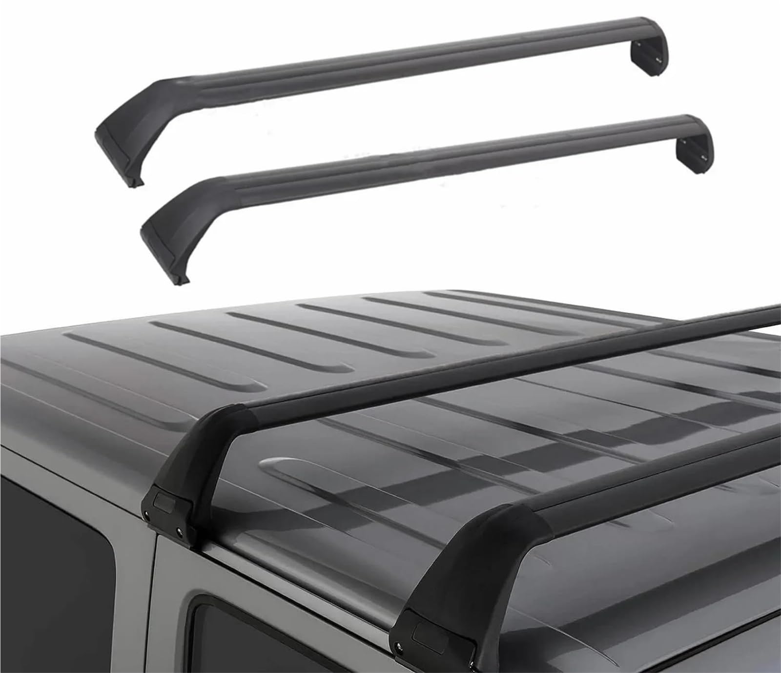 Baca para Coche Barras Transversales para Portaequipajes De Techo De Aluminio para Jeep para Wrangler JK JL 2007-2022 Portaequipajes De Techo