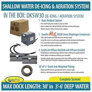 EasyPro DKSW30 Diffused Air De-Icing System for Shallow Water - up to 30' Dock
