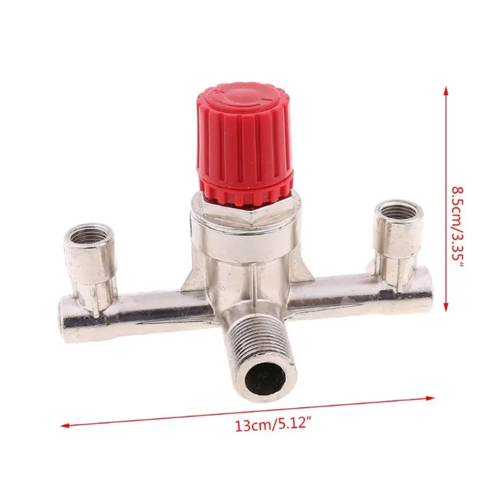 Double Outlet Tube Alloy Air Compressor Switch Pressure Regulator Valve Fitting