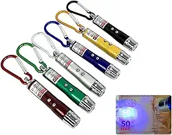 Laser Caneta Detectora Notas Falsas Luz Ultravioleta 3 Em 1