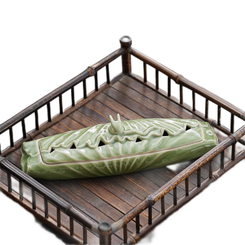 Amazon.com: 青瓷线香炉Censer 香插居室卧室香盒家用陶瓷炉茶道