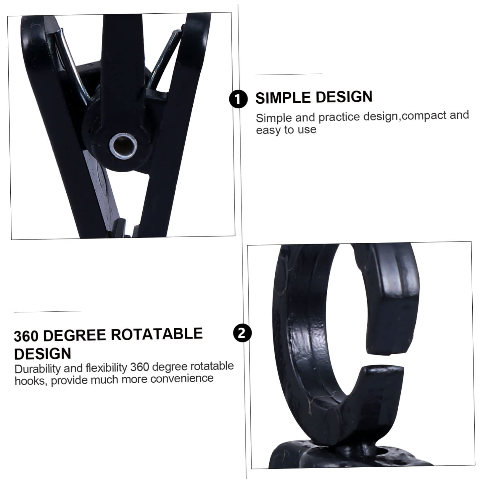 100pezzi Clip Rotante Multifunzionale Plastica Per Indumenti Adatte Per Casa Ufficio e Giardino Design Gradi Rigide e Pratiche Da Utilizzare