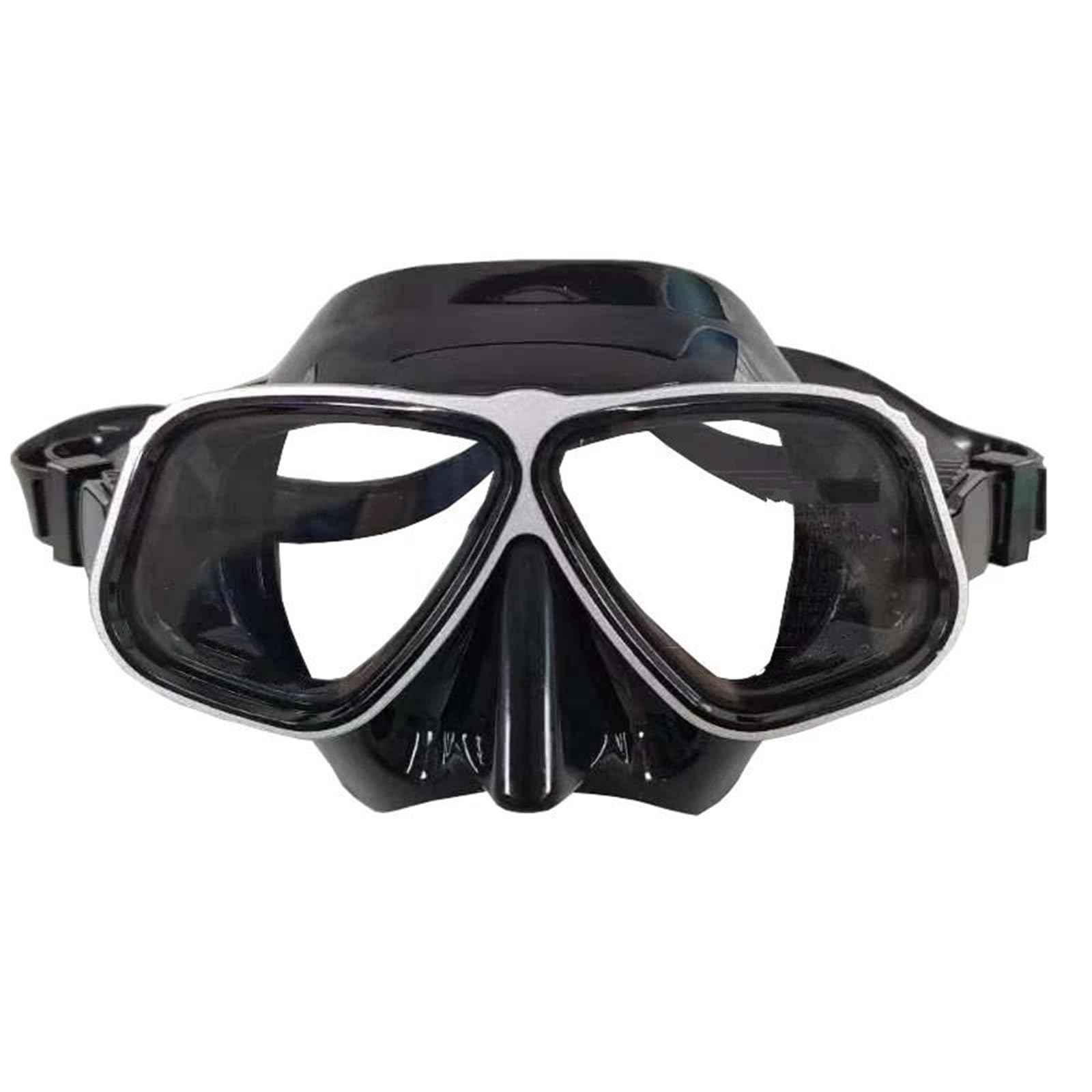 Máscara De Snorkel, Accesorios para Buceo Libre, Máscara Configurable con Graduación Ocular, Gafas Y Esnórquel.（Silver