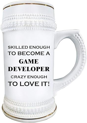 Miniatura 2 de Gifts Idea for Skilled Game Developer Designer Beer Stein Mug 22oz Ceramic Novelty Drinkware - Video Gaming Design Dev Team Development Funny Cute