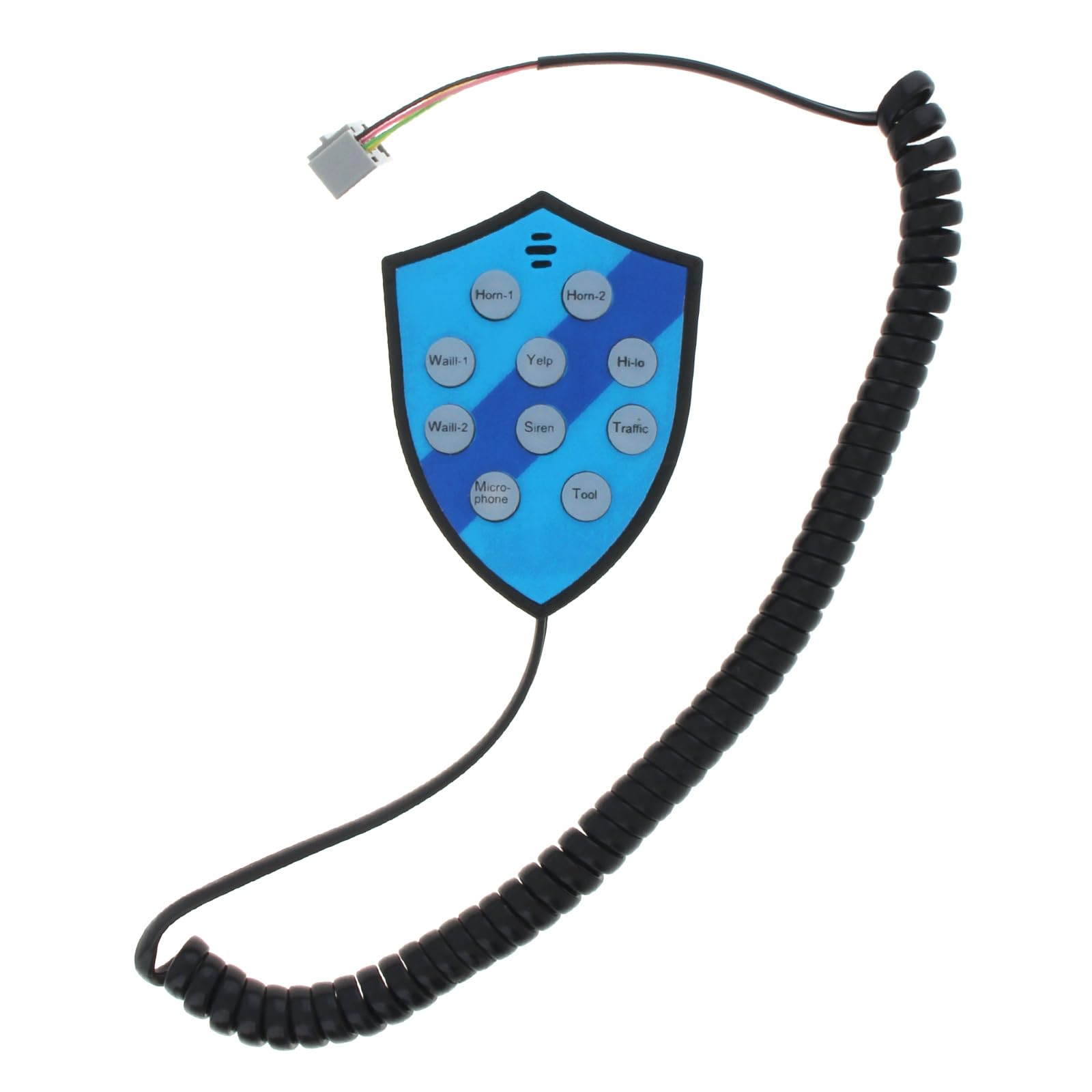 Haut-parleur de voiture 100 W 9 sons 12 V Sirène Klaxon Haut-parleur avec crochet Fonction d'appel 120-125 dB Avertisseur Alarme Klaxon électronique
