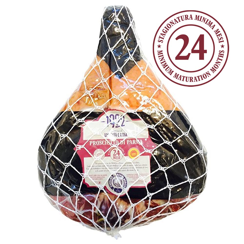 Prosciutto di Parma DOP - 1922 La Cantina di Umberto e Rosa - Stagionato 24 Mesi - Intero - Disossato - 8,2 Kg.
