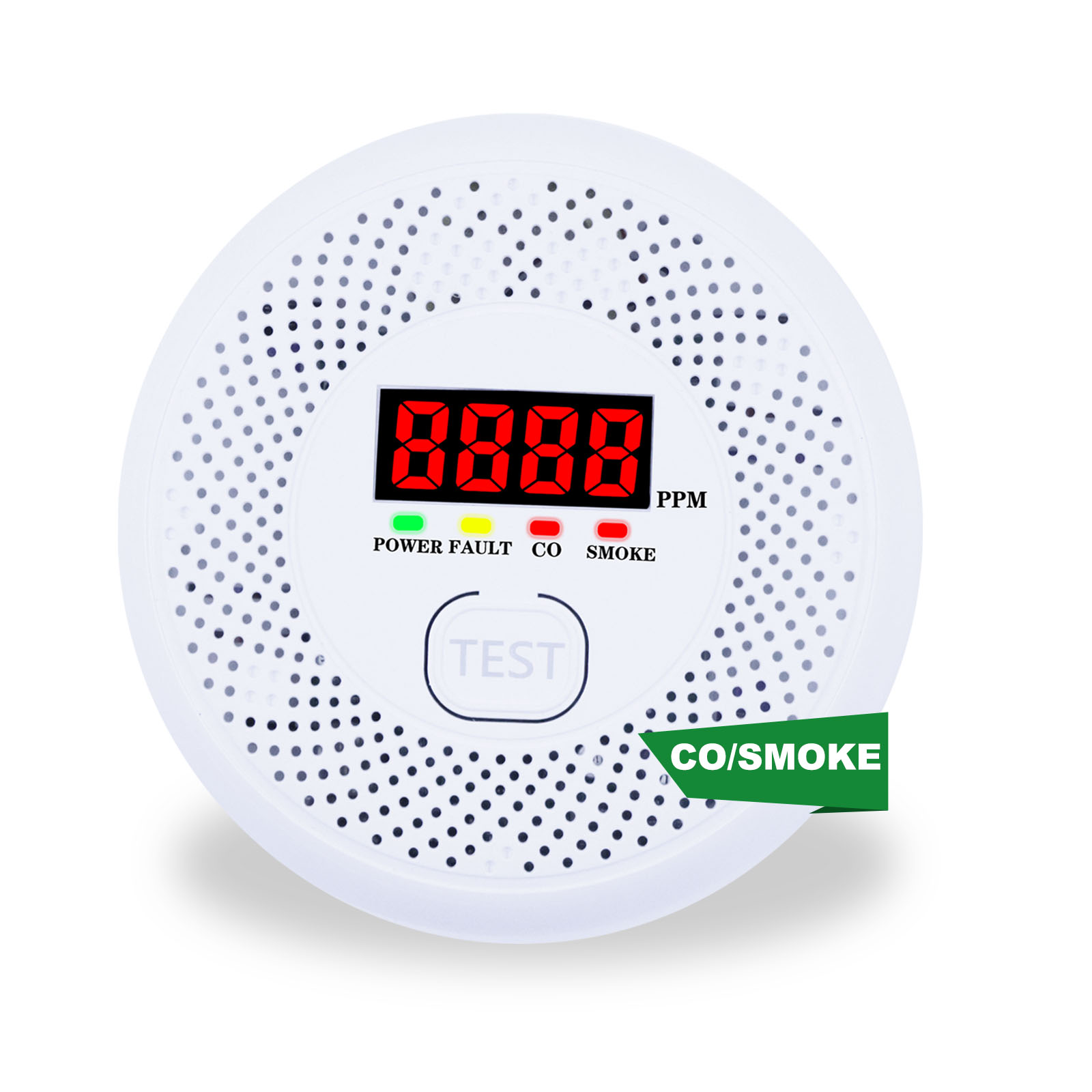 Vzmcov Carbon Monoxide and Smoke Detector LCD Display, Battery