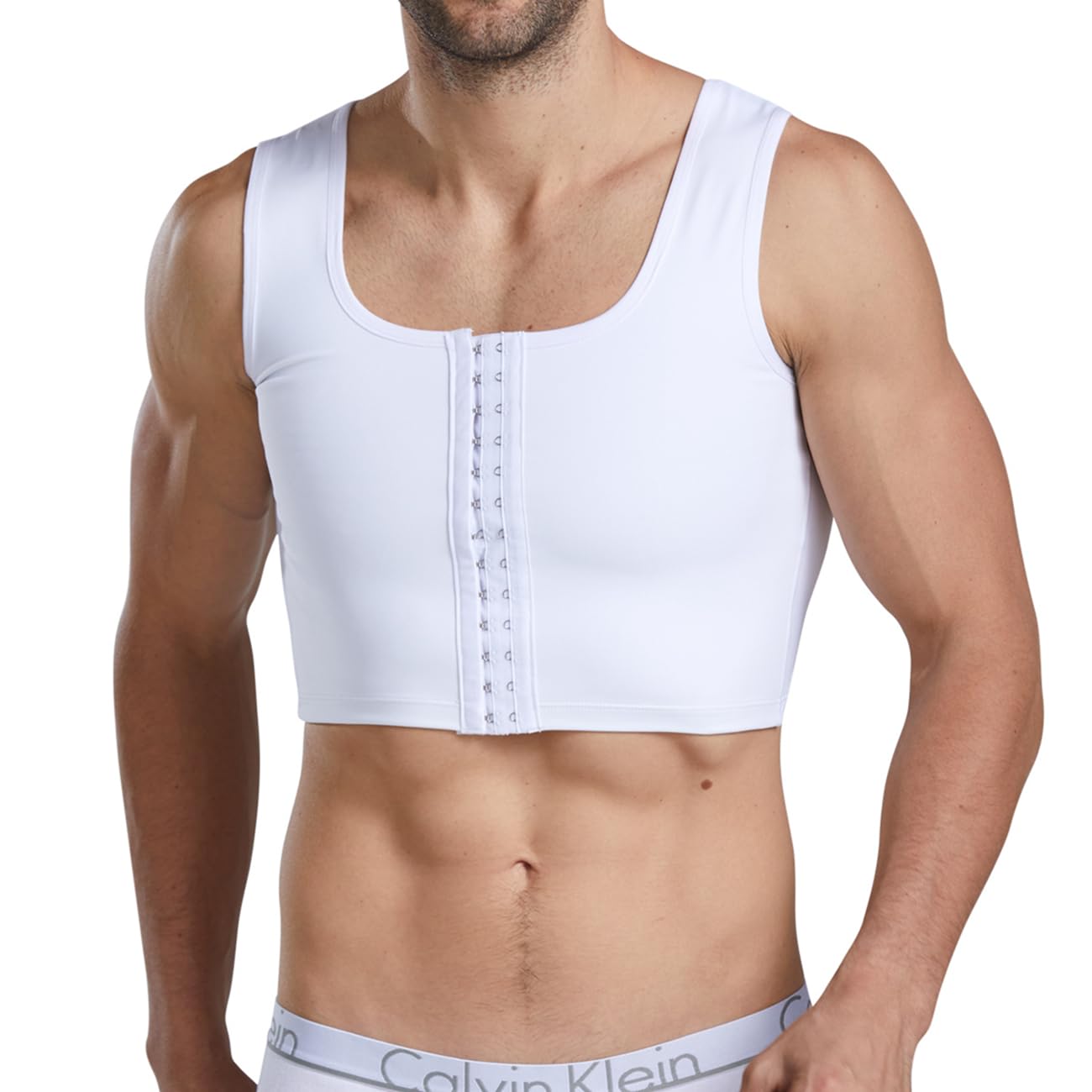Hombres Corsé compresión Plana Chest Binder Flat Esconder ginecomastia Compresión para Adelgazar, Camiseta de Tirantes para Entrenamiento