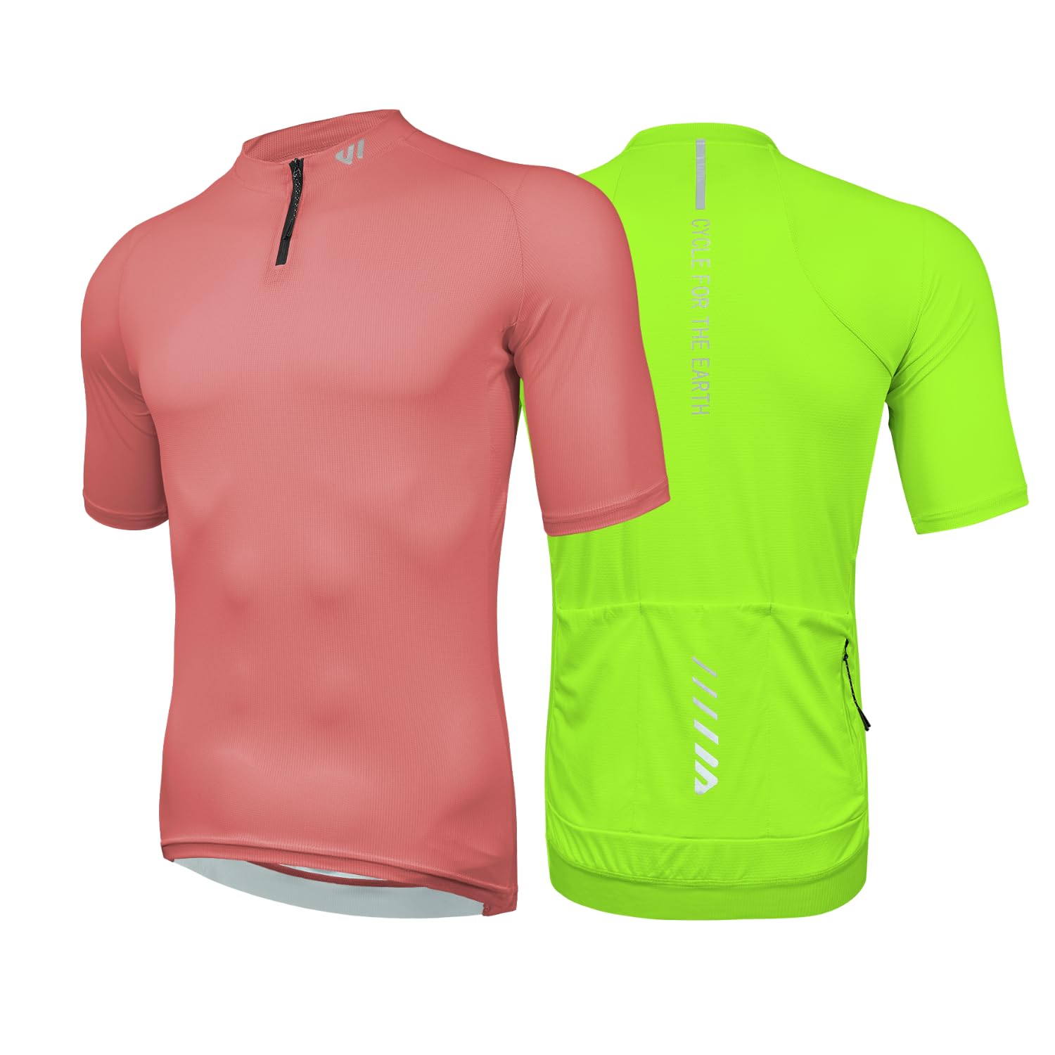 Wulibike Rennrad Trikot Herren Kurzarm, 1/4 Reißverschluss Fahrrad Shirt Mit 3+1 Rückentaschen Fahrradbekleidung
