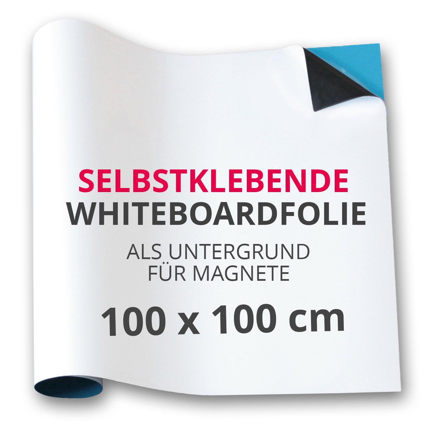 Selbstklebende Ferrofolie 100 x 100 cm Magnet-Haftgrund - mag190
