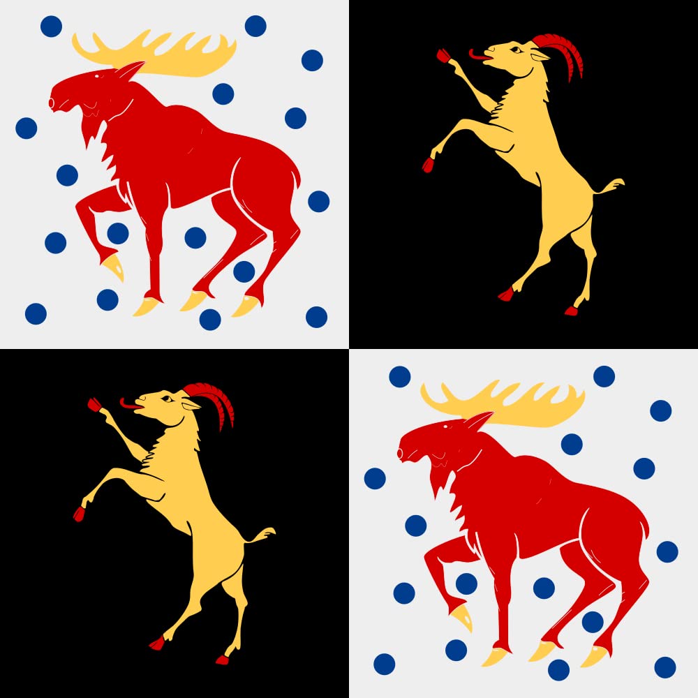 Drapeau du comté de Gävleborg de 0.7m² pour mât et pavoisement
