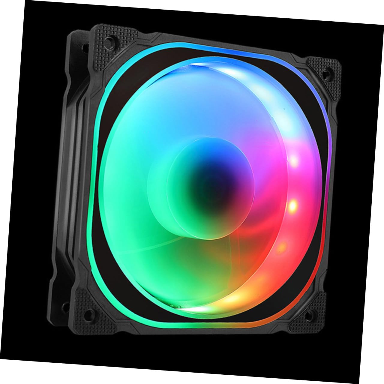 BESTYASH Ventilador y Silencioso de 12cm LED Rgb de Refrigeración para Ordenador con Controlador Estándar Adecuado para Fiesta Verano y Sistemas de PC