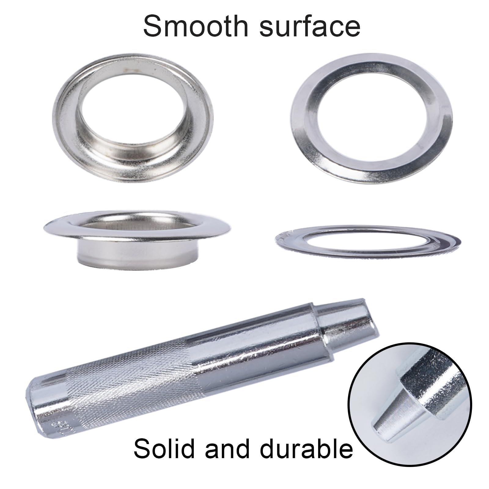 Luabue 200PCS 20MM Grommets Eyelets Tarpaulin Repair Kit Eyelet Punch Kit Metal Eyelets for Fabric Leather Craft Tarpaulin Curtains DIY and Decoration - Image 3