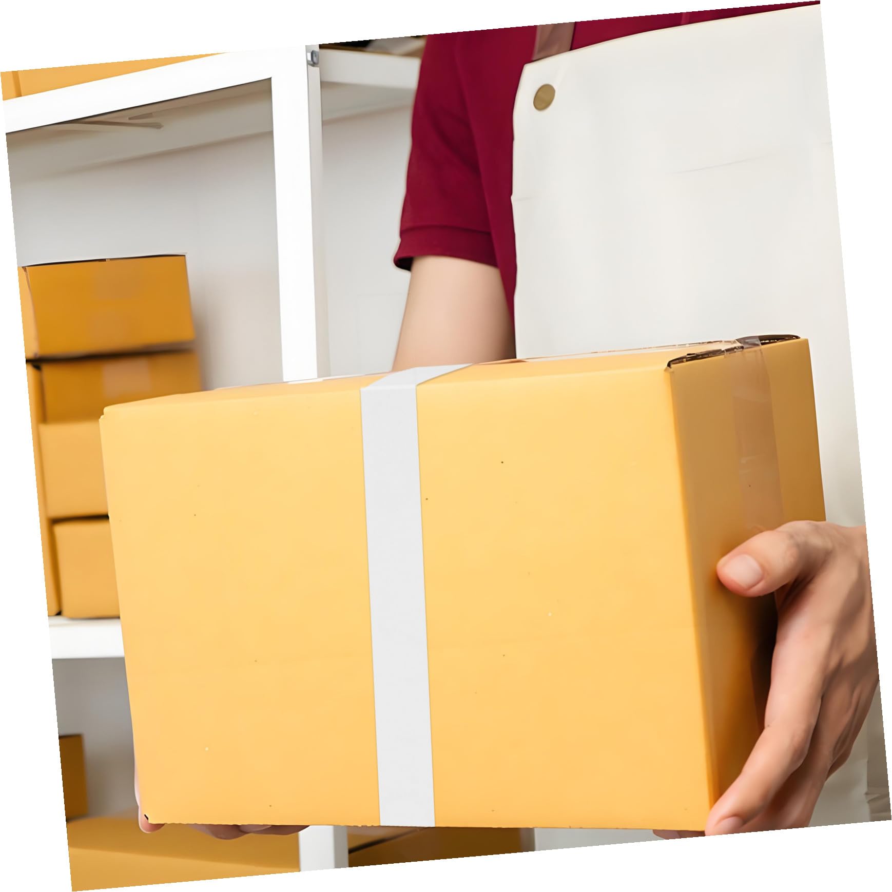 2rotoli Nastro Per Resistente Bianco Nastro Spedizione Per Scatole Postale