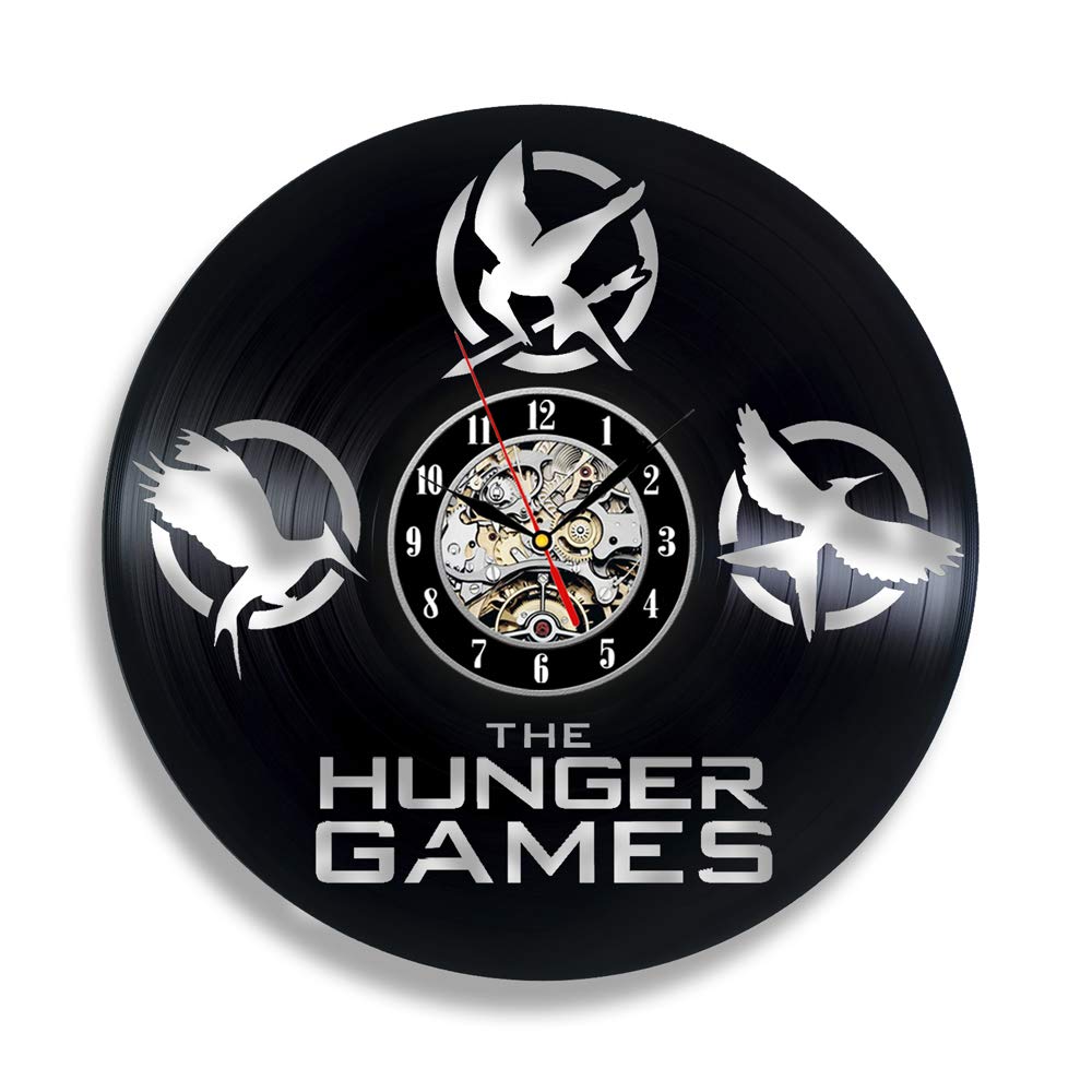 Gift for Hunger Games Fans Vinyl Record Clock