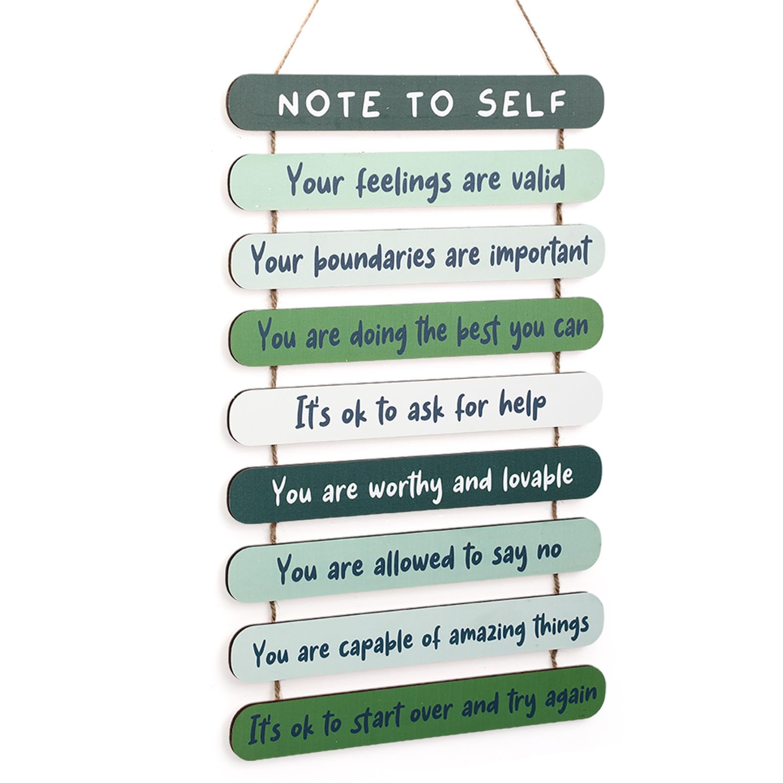 Yookeer Mental Health Reminders Wall Art Decoration,Green
