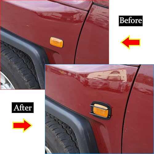 Miniatura 2 de YIWANG Cubierta de luz de giro exterior de aleación de aluminio para Toyota FJ Cruiser 2007-2021 protectores de luz (cubierta para faros delanteros