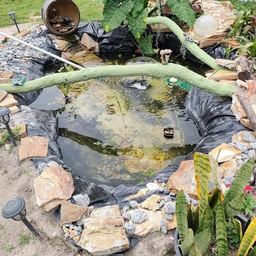 Bâche de bassin en PVC noir 11x50m membrane souple 0.2mm pour aménagement de jardin - 6