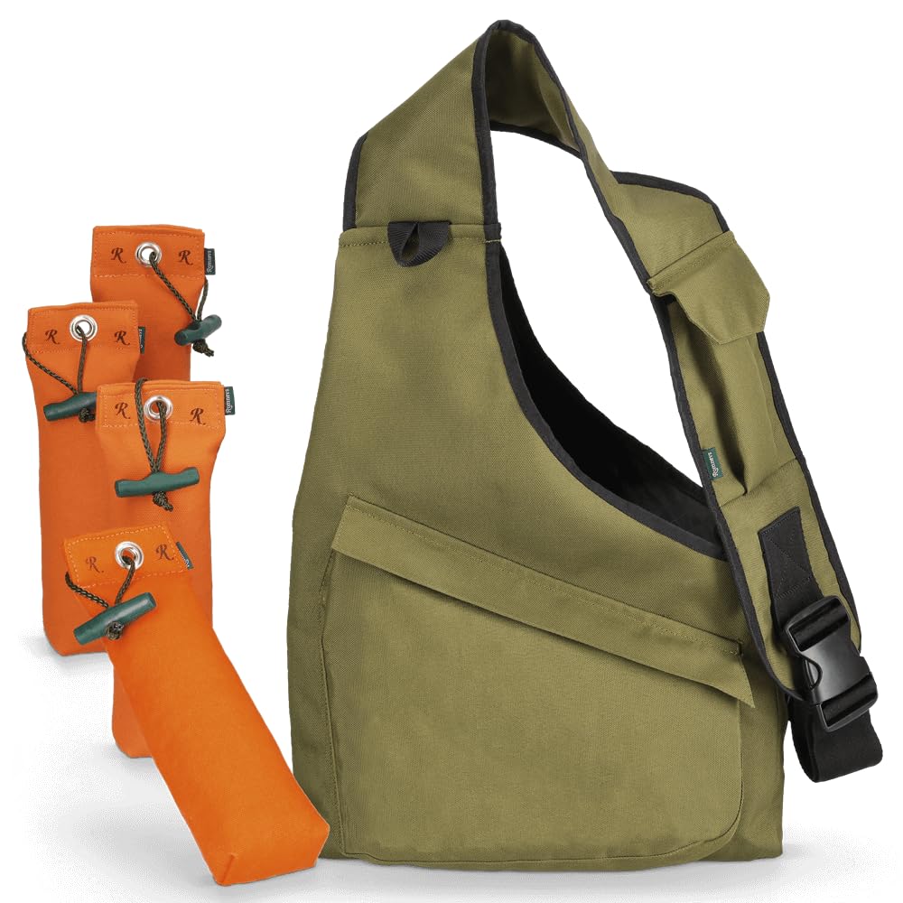 Romneys Dummytasche Sidemount inkl. 4 Standard-Dummies | Dummytasche Sidemount Standard-Dummy | Ideal für das Hundetraining (orange)