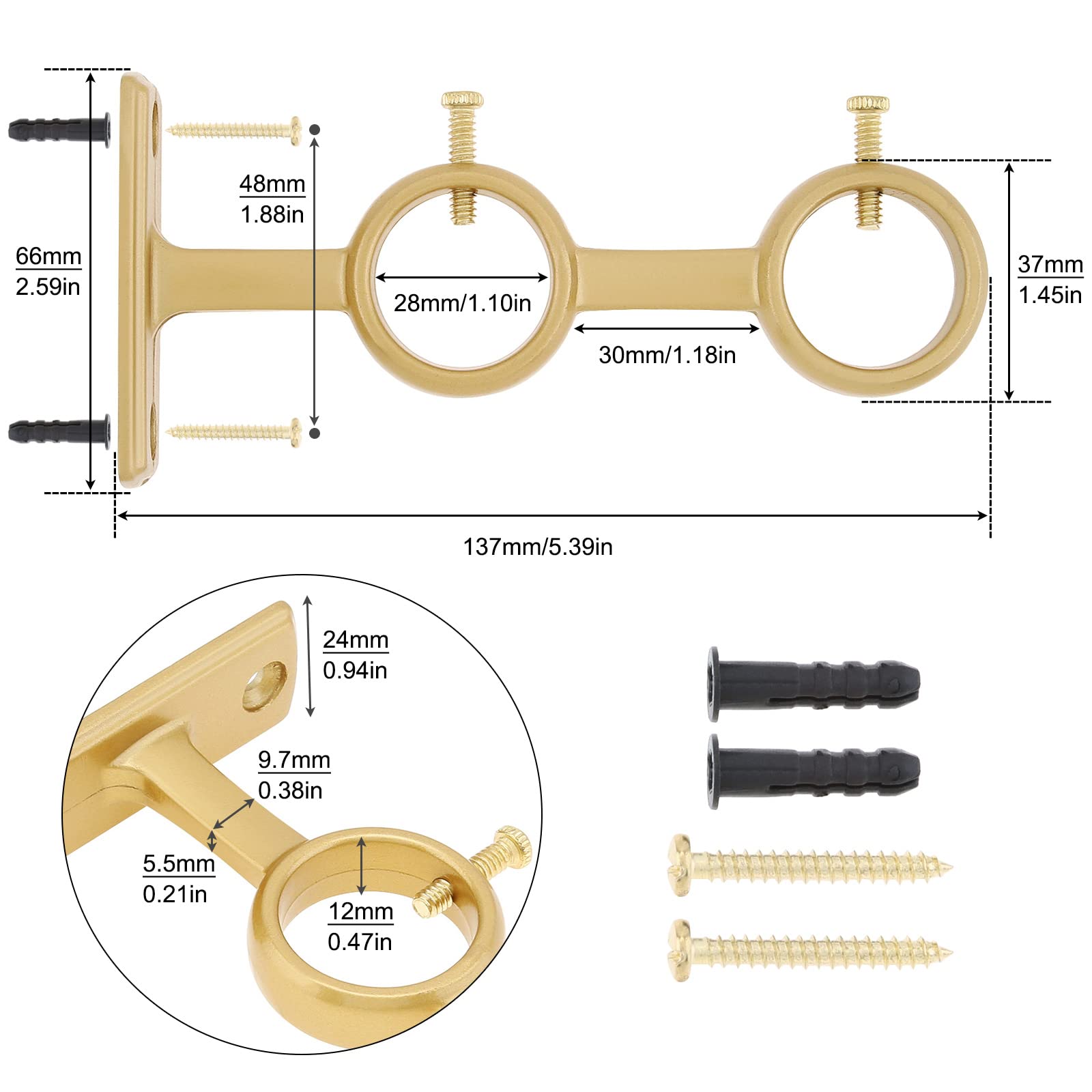 Quoya Double Wall brackets