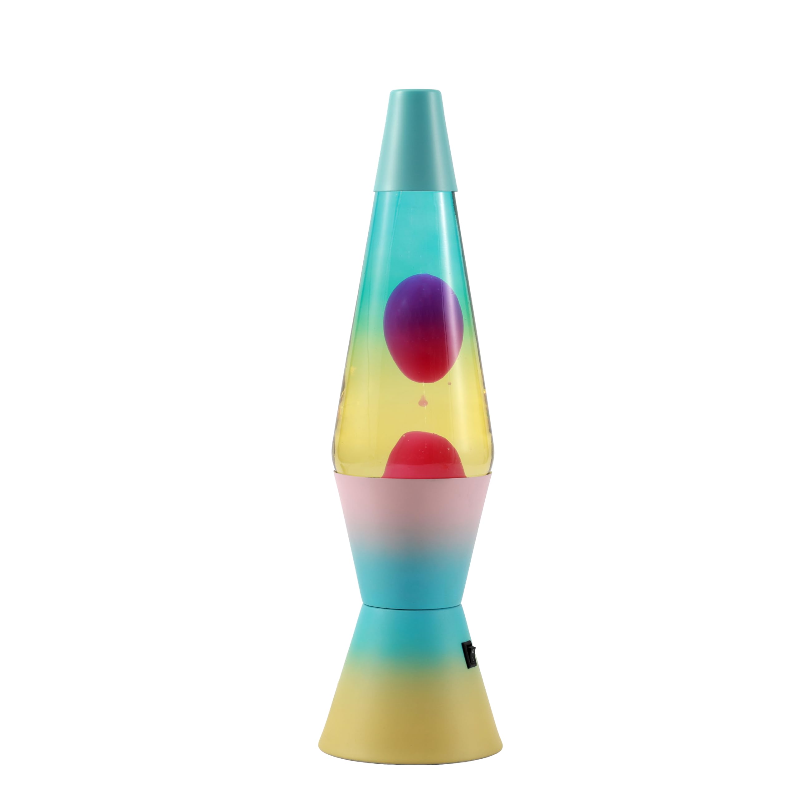I-TOTAL® - Lámpara de lava LED – Diseño moderno con efecto de burbujas fluidas, bajo consumo, luz LED integrada, 37 cm (MACARON)
