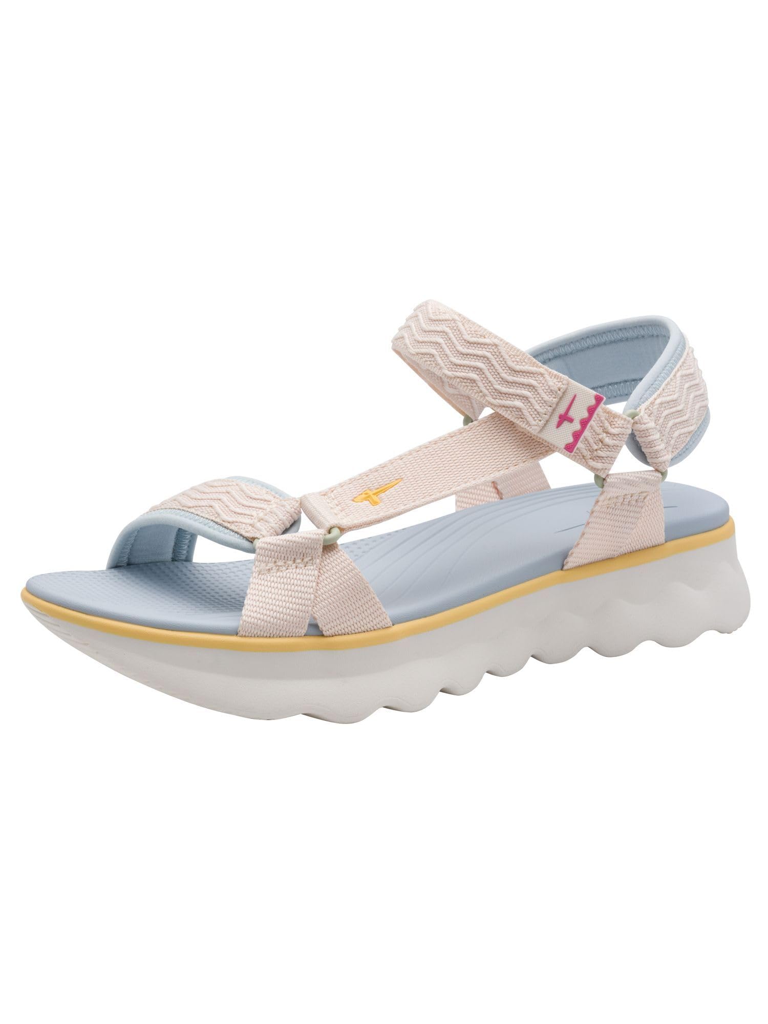Tamaris Women’s sandal with wedge heel beige 8 UK