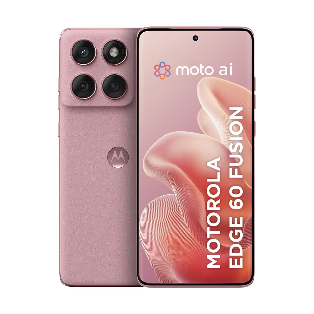 Smartphone Motorola Edge 60 Fusion 5G - 256GB 16GB (8GB RAM+8GB Ram Boost) 50MP Sony AI Camera IP68 NFC - Rosa