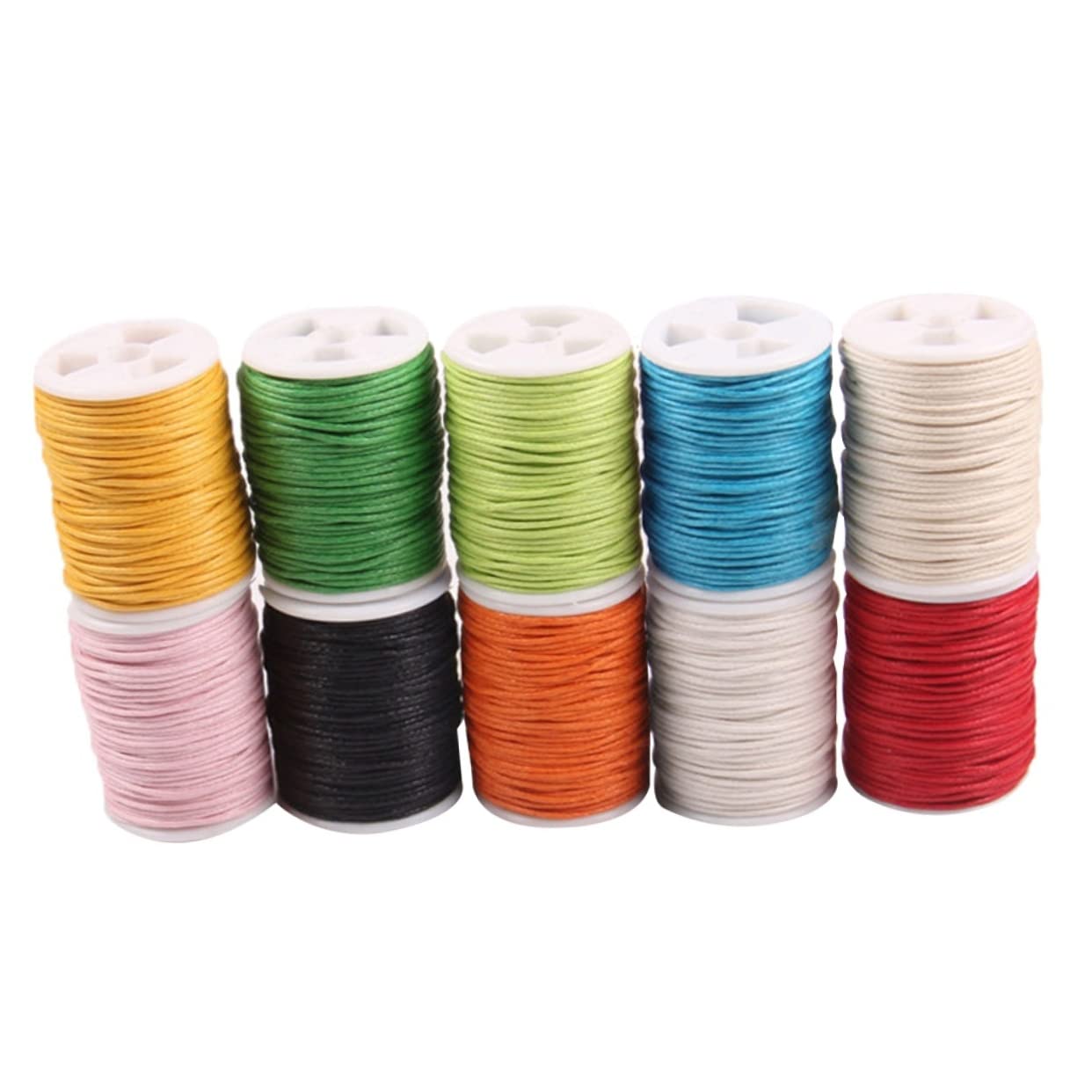 STOBOK 2 Sets 1 Mm X 10 M Gewachste Baumwollstrickschnur Robustes Geflochtenes Seil Zum Dekorieren Basteln Präsentieren Binden 10 Stück * 2