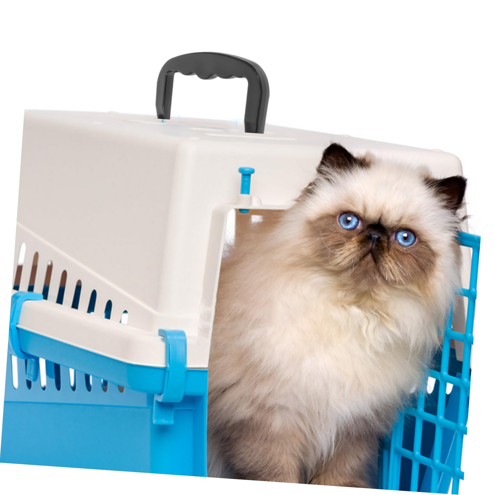 HANABASS Maniglia per Cat Carrier in Plastico Nero, Design Ergonomico senza Odori, 4 Pezzi Adatti per Gabbie e Trasportini di Vari Animali