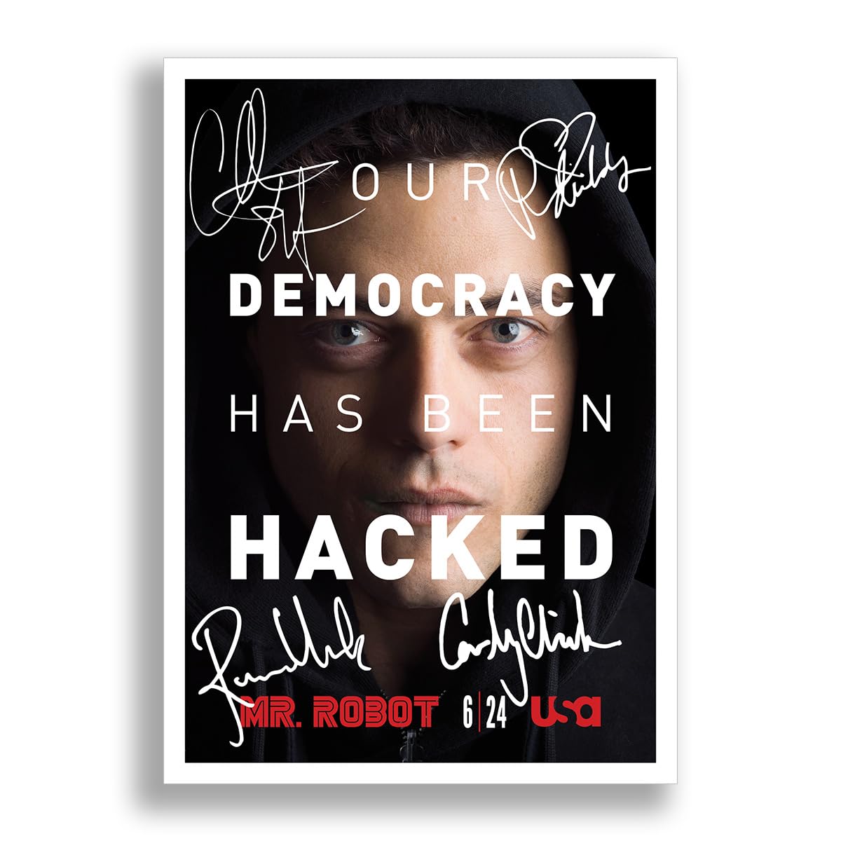 Memorabilia A4 Poster Only Mr Robot Cast Signed Autograph Signature Autographed A4 Poster Photo Print Photograph Artwork Wall Art Picture Tv Show Series Season Dvd Boxset Present (A4 Poster Only)