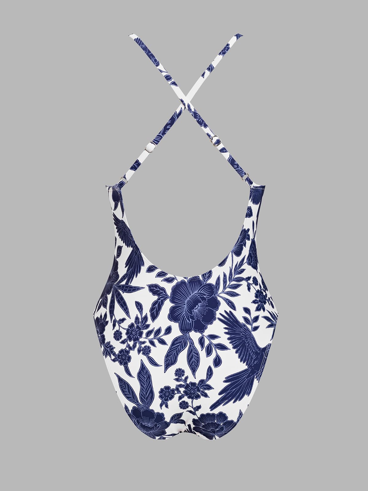 CUPSHE Women Swimsuit One Piece Bathing Suit Deep V Neck Crisscross Back Adjustable Strap