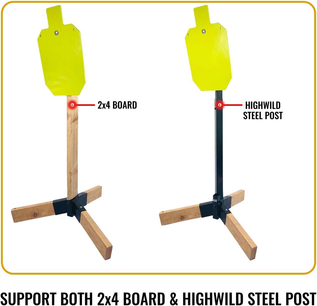 Highwild Target Stand System - AR500 Steel Target with 2x4 Mount Kit