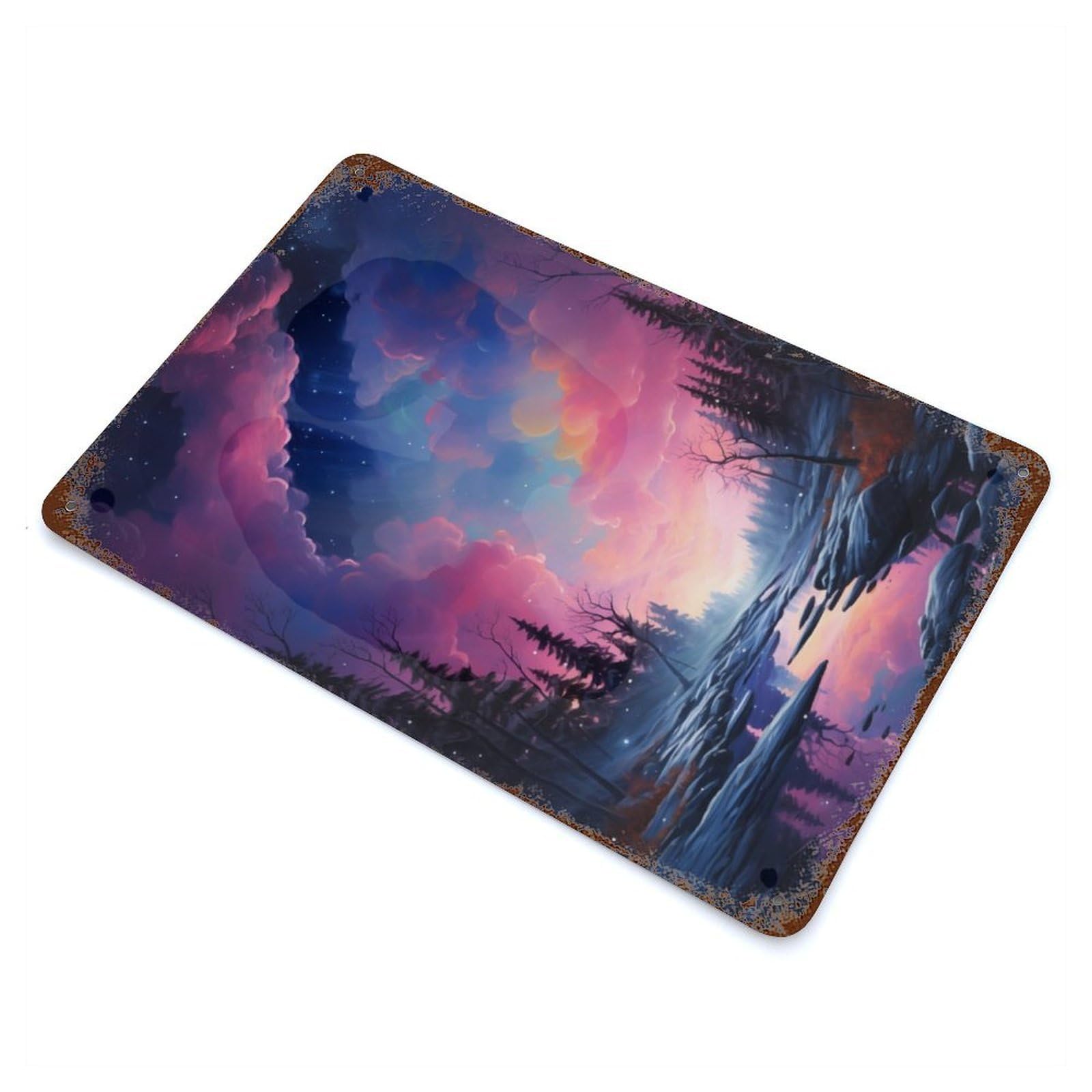Sky Above The River Decorative Tin Sign 11.8"x7.9", Old School Wall Decor for Garage, Pub Or Kitchen