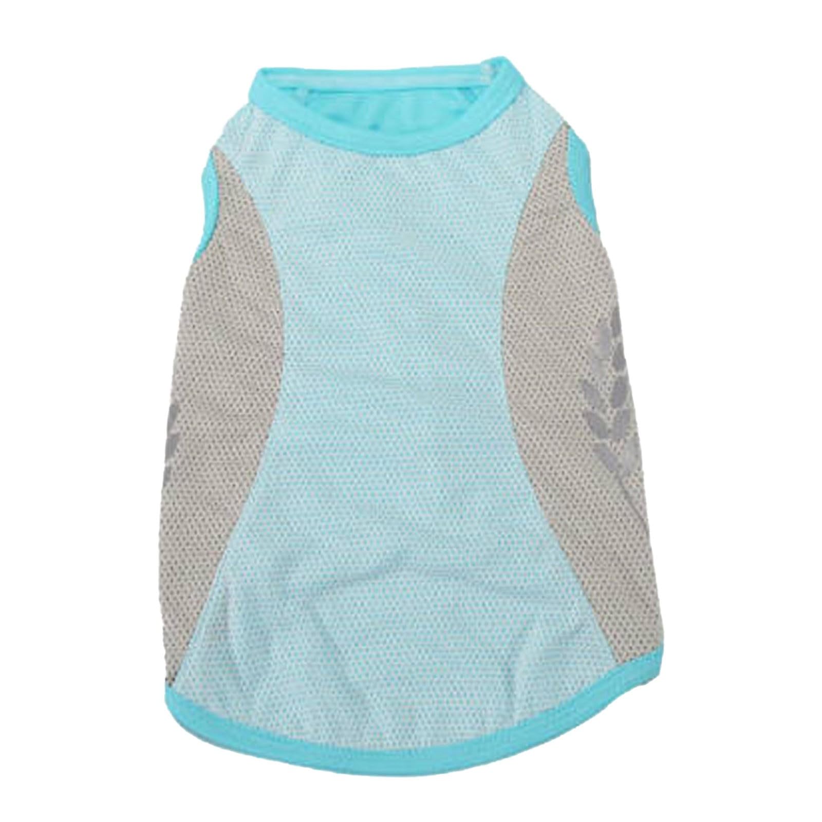 Dog Cooling Vest, Breathable Mesh Summer Pet Jacket (Blue_XL)