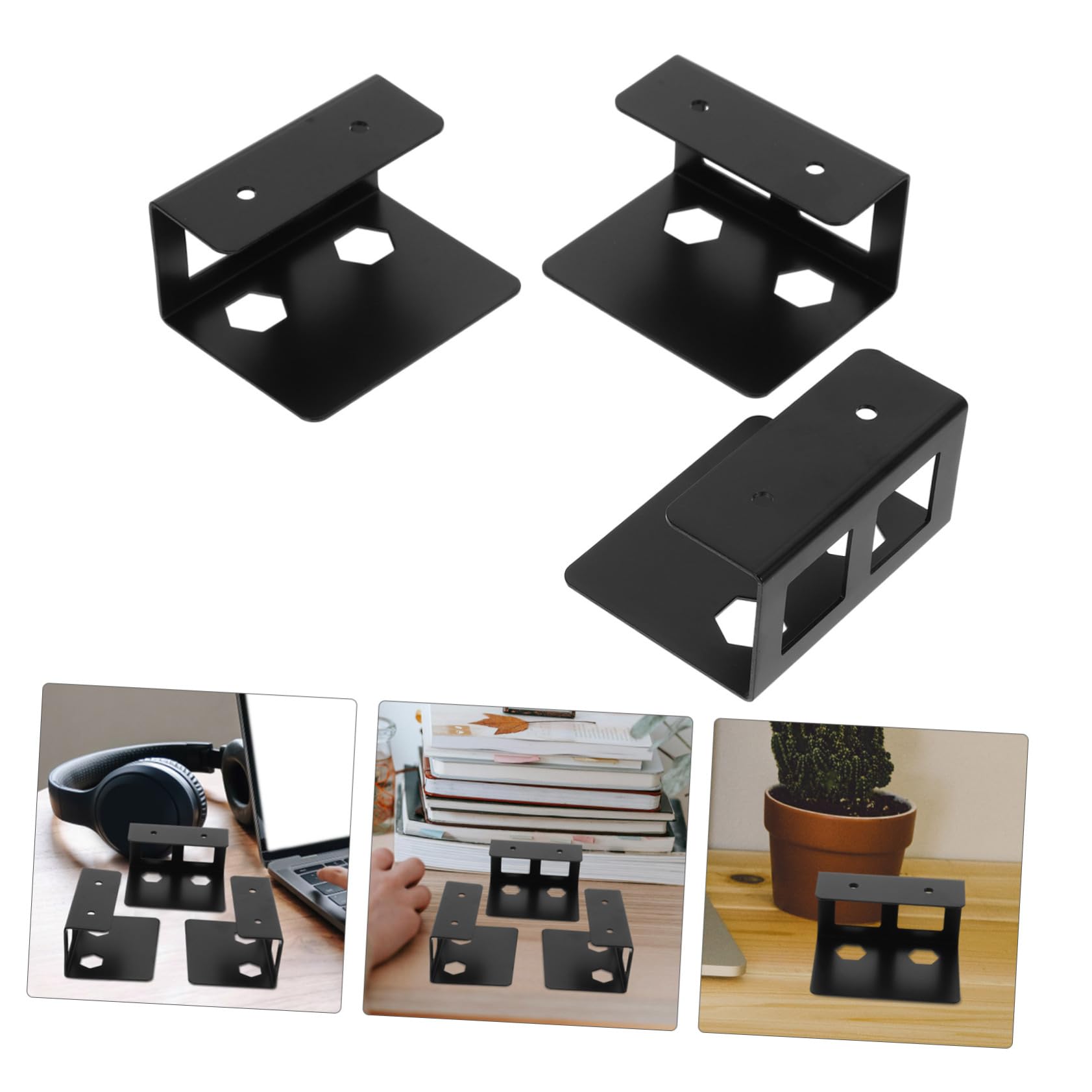 Tofficu 4juegos Soporte De Escritorio para Laptop y Teclado Organizador Metálico Protección Estante para Almacenamiento De Dispositivos para Computadoras Portátiles y Accesorios